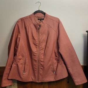 BACCINI Pink FAUX Leather Jacket